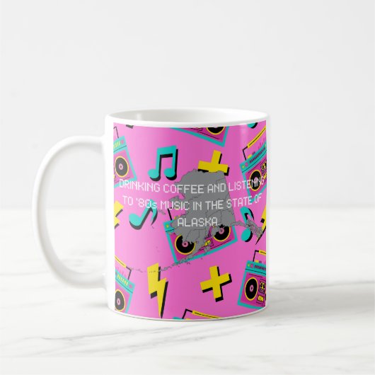 Kaffee und '80er-Musik in Alaska Kaffeetasse (Links)