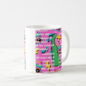 Kaffee und '80er-Musik in Delaware Kaffeetasse (VorderseiteRechts)