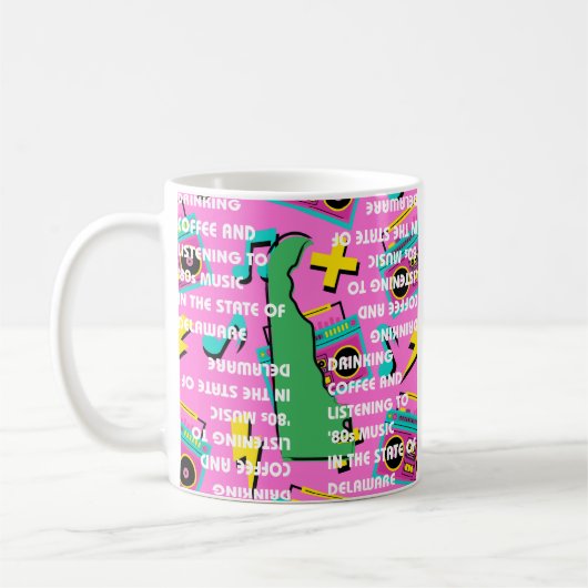 Kaffee und '80er-Musik in Delaware Kaffeetasse (Links)