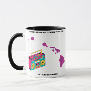 Kaffee und '80er-Musik in Hawaii Tasse