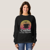 Kaffee und Ax-Throwing Sweatshirt (Vorne ganz)