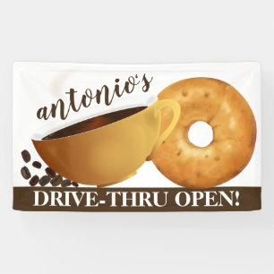 Kaffee und Bagel Banner