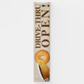 Kaffee und Bagel Drive Thru Banner (Vertikal)