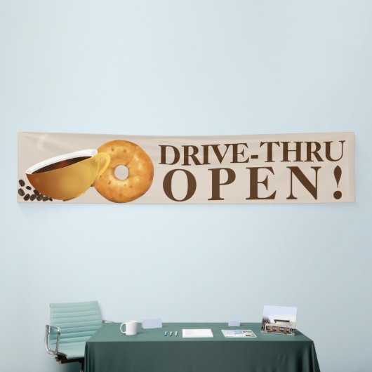 Kaffee und Bagel Drive Thru Banner (Messeveranstaltung)