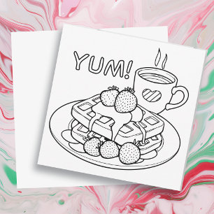 Kaffee und Bagel Farbe