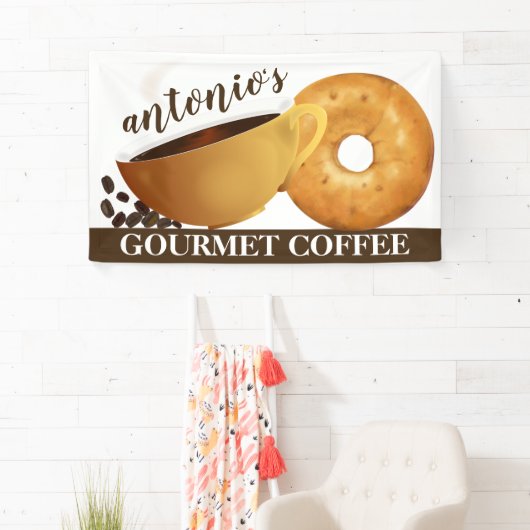 Kaffee- und Bagel-Kaffee-Shop Banner (Insitu)