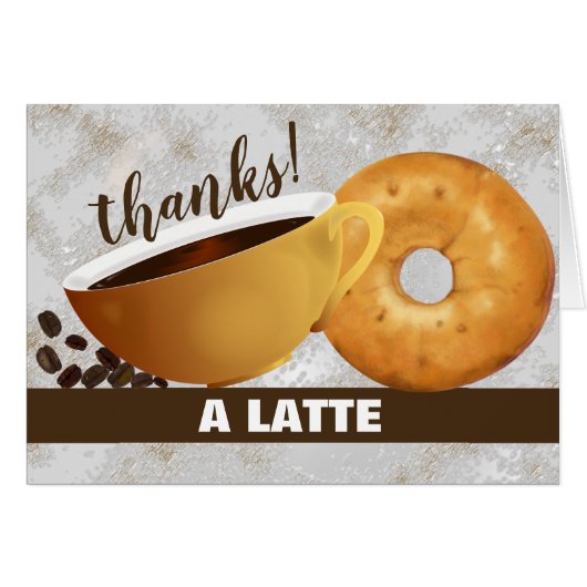 Kaffee und Bagel Vielen Dank (Vorderseite (Horizontal))