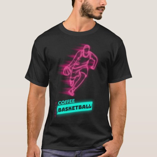 Kaffee und Basketball T-Shirt (Vorderseite)