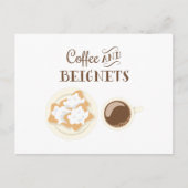 Kaffee und Beignets Postkarte (Vorderseite)