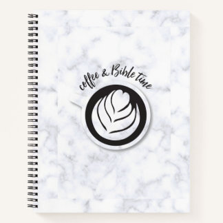 Kaffee und Bibelzeit (Logo) Marmor Notizblock
