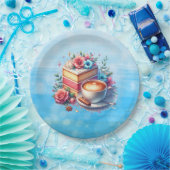 Kaffee und Birthday Cake Personalisiert Pappteller (Party)
