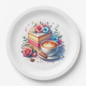 Kaffee und Birthday Cake Personalisiert Pappteller (Vorderseite)