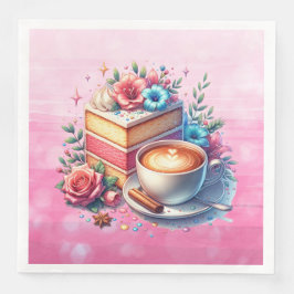 Kaffee und Birthday Cake Personalisiert Serviette