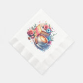 Kaffee und Birthday Cake Personalisiert Serviette (Ecke)