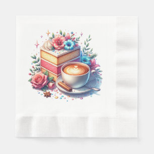 Kaffee und Birthday Cake Personalisiert Serviette