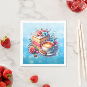Kaffee und Birthday Cake Personalisiert Serviette (Beispiel)