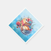 Kaffee und Birthday Cake Personalisiert Serviette (Ecke)