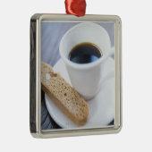 Kaffee und Biscotti Ornament Aus Metall (Rechts)
