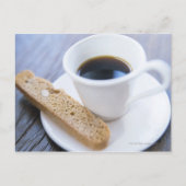 Kaffee und Biscotti Postkarte (Vorderseite)