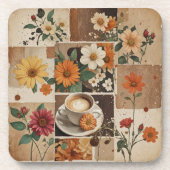 Kaffee und Blume Getränkeuntersetzer (Vorderseite)