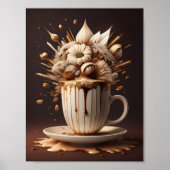Kaffee und Blume Poster (Vorne)