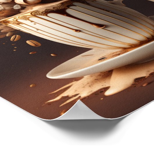 Kaffee und Blume Poster (Ecke)