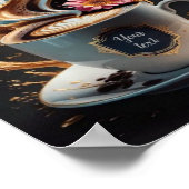 Kaffee und Blume Poster (Ecke)