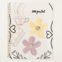Kaffee- und Blumenplaner für Bücherliebhaber