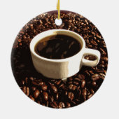 Kaffee und Bohnen Keramik Ornament (Hinten)