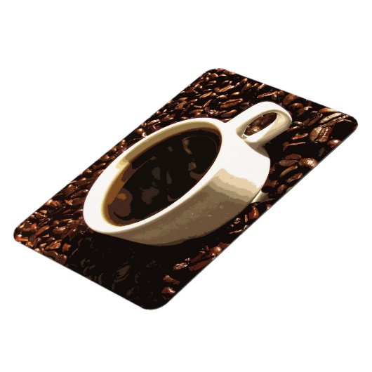 Kaffee und Bohnen Magnet (Linke Seite)