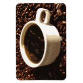 Kaffee und Bohnen Magnet (Vertikal)