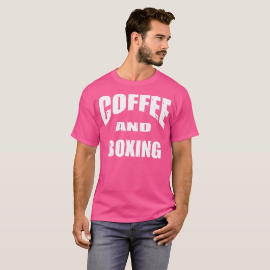 Kaffee- und Boxerdesign oder Boxerdesign T-Shirt (Vorne ganz)