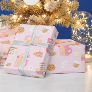 Kaffee und Bücher Geschenkpapier