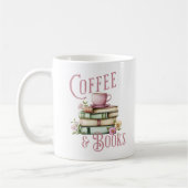 Kaffee und Bücher in Aquarellen Kaffeetasse (Links)