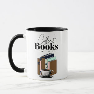 Kaffee und Bücher ist alles, was ich Vintag brauch Tasse