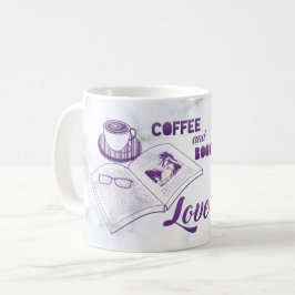 Kaffee und Bücher Liebe Niedlich lesen Kaffeetasse