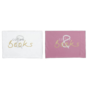 Kaffee und Bücher Pillowcase Set Kissenbezug