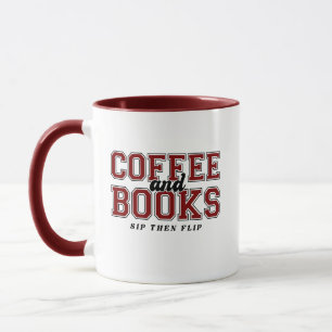 Kaffee und Bücher - Schlürfen dann umblättern Buch Tasse