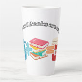 Kaffee und Bücher sind meine große Latte-Tasse Milchtasse (Vorderseite)