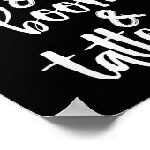 Kaffee und Bücher und Tattoos Poster (Ecke)