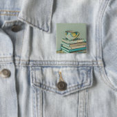 Kaffee- und Bücherliebhaber Button (Beispiel)