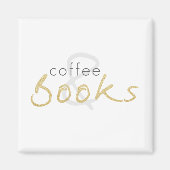 Kaffee- und Büchermagnet Magnet (Vorne)