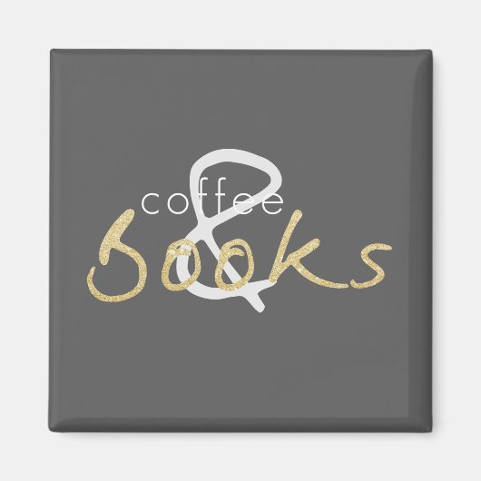 Kaffee- und Büchermagnet Magnet (Vorne)