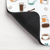 Kaffee und Café Muster Mousepad (Ecke)