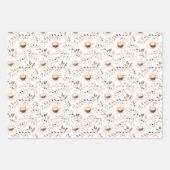 Kaffee und Café Pattern Geschenk Geschenkpapier Set (Vorderseite 3)