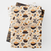 Kaffee und Café Pattern Geschenk Geschenkpapier Set (Beispiel)