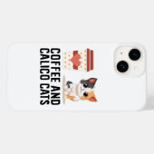 Kaffee und Calico Katzen Funny Calico Cat Case-Mate iPhone Hülle (Rückseite (Horizontal))