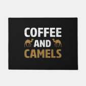 Kaffee und Camels Funny Camel Animal Lover Graphic Fußmatte (Vorderseite)