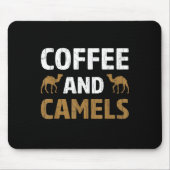 Kaffee und Camels Funny Camel Animal Lover Graphic Mousepad (Vorne)