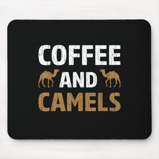 Kaffee und Camels Funny Camel Animal Lover Graphic Mousepad (Vorne)